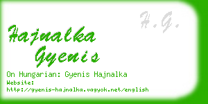 hajnalka gyenis business card